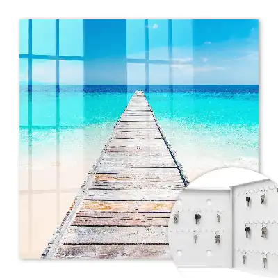 Wall mounted key box The sea haven of the turquoise ocean