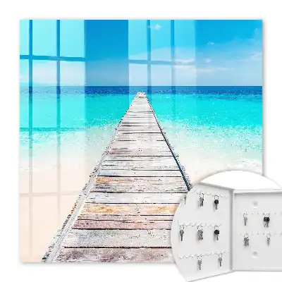 Wall mounted key box The sea haven of the turquoise ocean