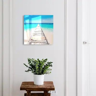 Wall mounted key box The sea haven of the turquoise ocean