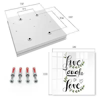 Decorative key box Positive typography with floral accents