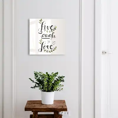 Decorative key box Positive typography with floral accents