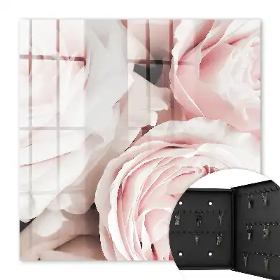 Wall mounted key cabinet Pastel shades of pink