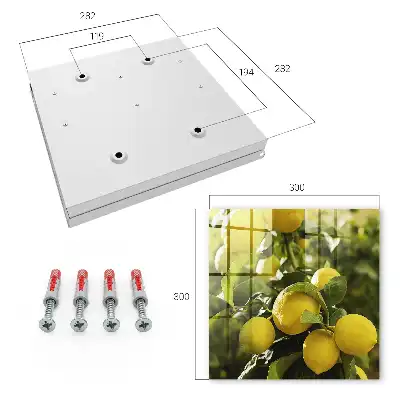 Wall mounted key box Juicy fresh green leaves