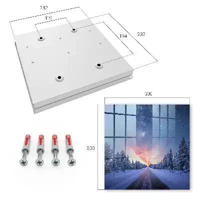 Key box for home Stars over the road in the winter forest