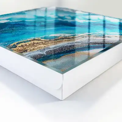 Key cabinet Turquoise patterns with white accents