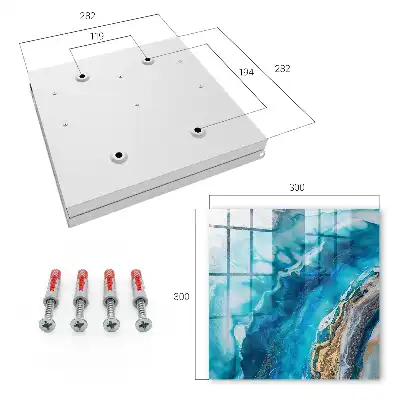 Key cabinet Turquoise patterns with white accents