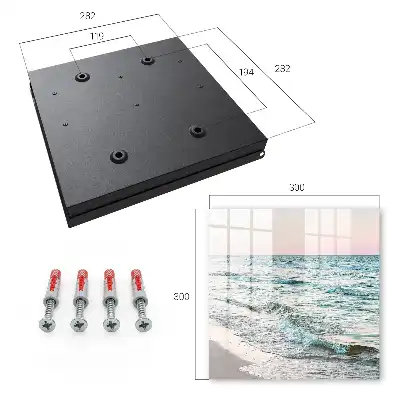 Wall mounted key box Sea waves at sunset