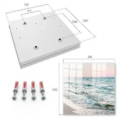 Wall mounted key box Sea waves at sunset