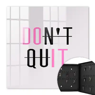 Wall mounted key cabinet Typography that motivates contrasting colors