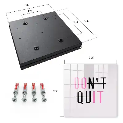 Wall mounted key cabinet Typography that motivates contrasting colors