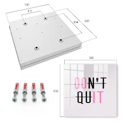 Wall mounted key cabinet Typography that motivates contrasting colors