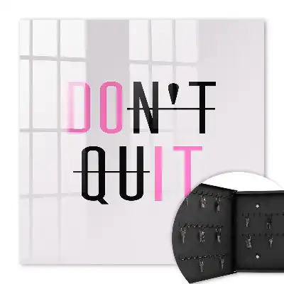 Wall mounted key cabinet Typography that motivates contrasting colors