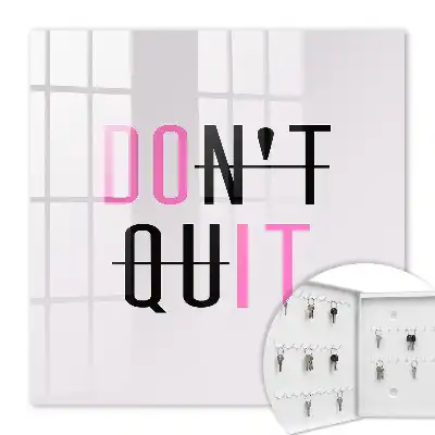 Wall mounted key cabinet Typography that motivates contrasting colors