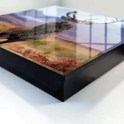 Wall mounted key box Deer in the autumn mountain landscape