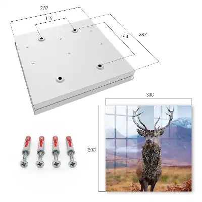 Wall mounted key box Deer in the autumn mountain landscape