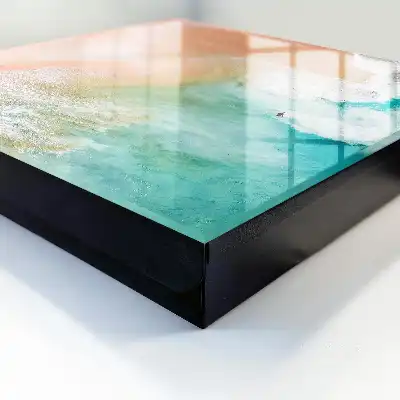 Decorative key box Turquoise beach waves of movement