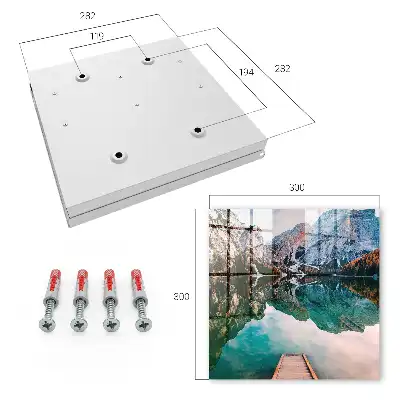 Wall mounted key cabinet A mountain landscape of incredible colors
