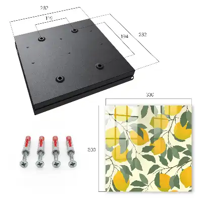 Wall mounted key box Juicy lemons in the light background