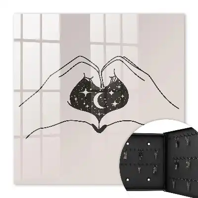 Decorative key box Minimalist heart space