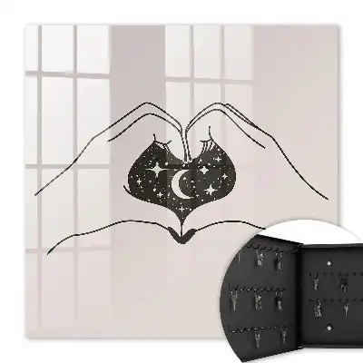 Decorative key box Minimalist heart space