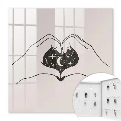 Decorative key box Minimalist heart space