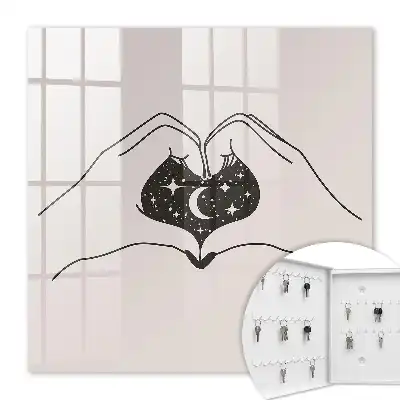 Decorative key box Minimalist heart space