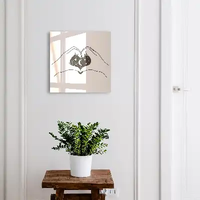 Decorative key box Minimalist heart space