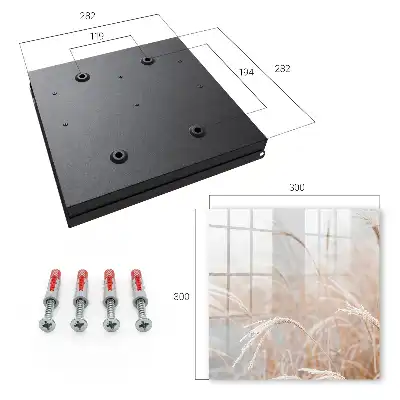 Wall mounted key cabinet Autumn ears of warm tones