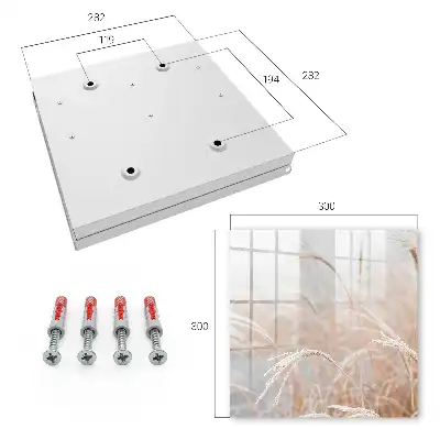 Wall mounted key cabinet Autumn ears of warm tones