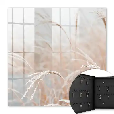 Wall mounted key cabinet Autumn ears of warm tones
