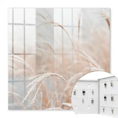 Wall mounted key cabinet Autumn ears of warm tones