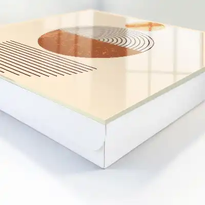 Key box for home Retro geometry with beige background