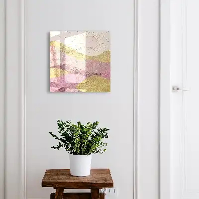 Wall mounted key cabinet Waves, rays of the sun