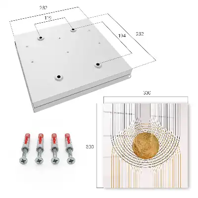 Wall mounted key box Circles and lines with shapes