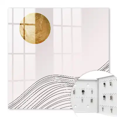 Key box for home Waves and a light circle in the background