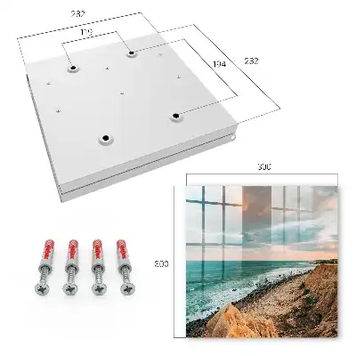 Decorative key box Ocean cliff at sunset
