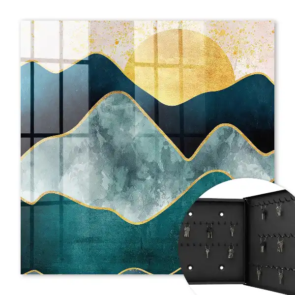 Key box for home Mountain abstraction peaks sun