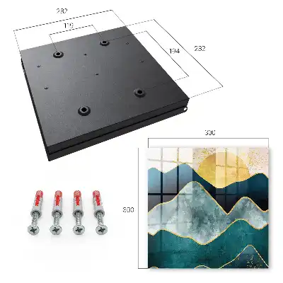 Key box for home Mountain abstraction peaks sun