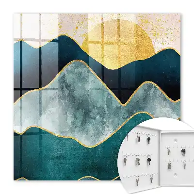 Key box for home Mountain abstraction peaks sun