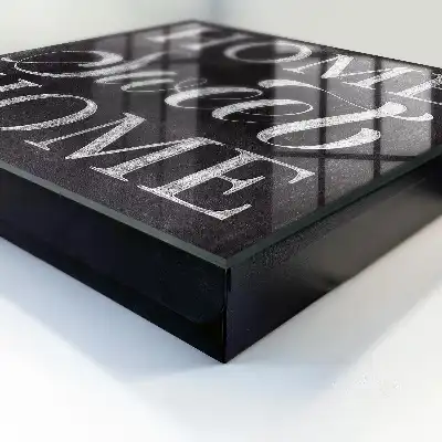 Wall mounted key box Home sweet in the dark background