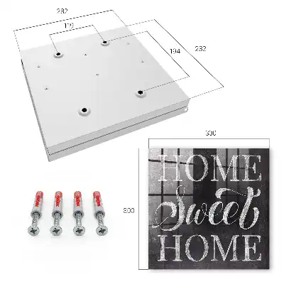 Home Sweet Home Wall Mounted Key Box with Dark Background
