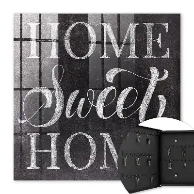 Home Sweet Home Wall Mounted Key Box with Dark Background