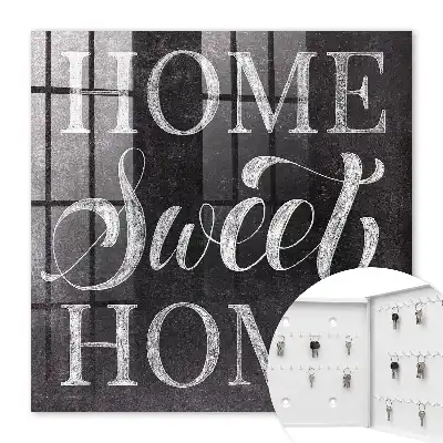 Wall mounted key box Home sweet in the dark background
