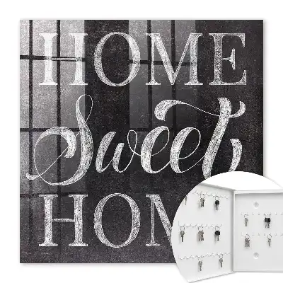 Home Sweet Home Wall Mounted Key Box with Dark Background