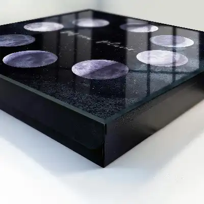 Key box for home Moon phases in the background with stars