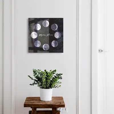 Key box for home Moon phases in the background with stars