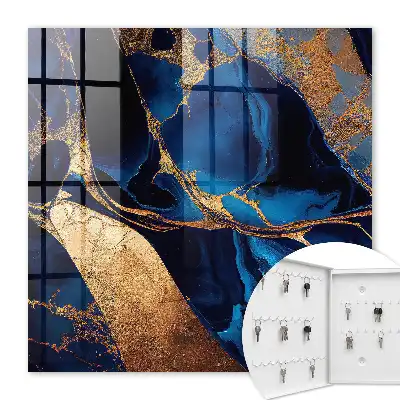 Key box for home Night marble, intense colors