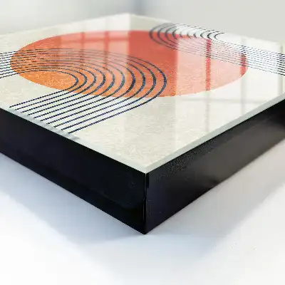 Wall mounted key cabinet Geometric lines in a unique style
