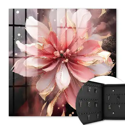 Key box for home Pink Cream Rose Flower
