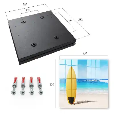 Wall mounted key cabinet Surfing paradise blue sky